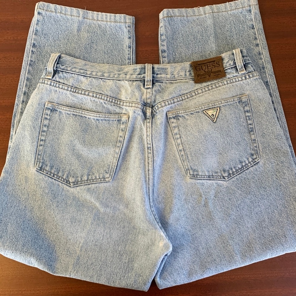 Guess Men’s Straight Light Blue Jeans - Picture 3 of 8